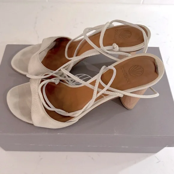 Coclico Gilda Heel Greige Nubuck Size 6.5